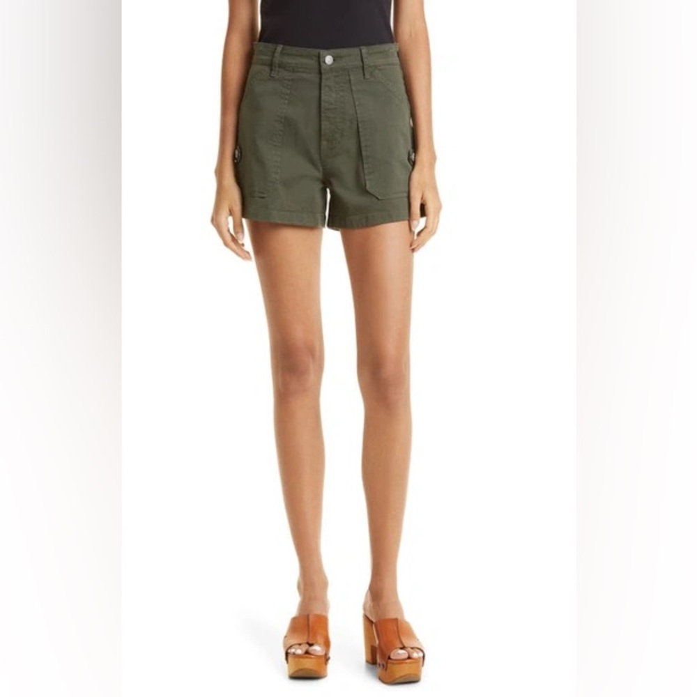 Veronica Beard Lanny Dark Green Cargo Shorts